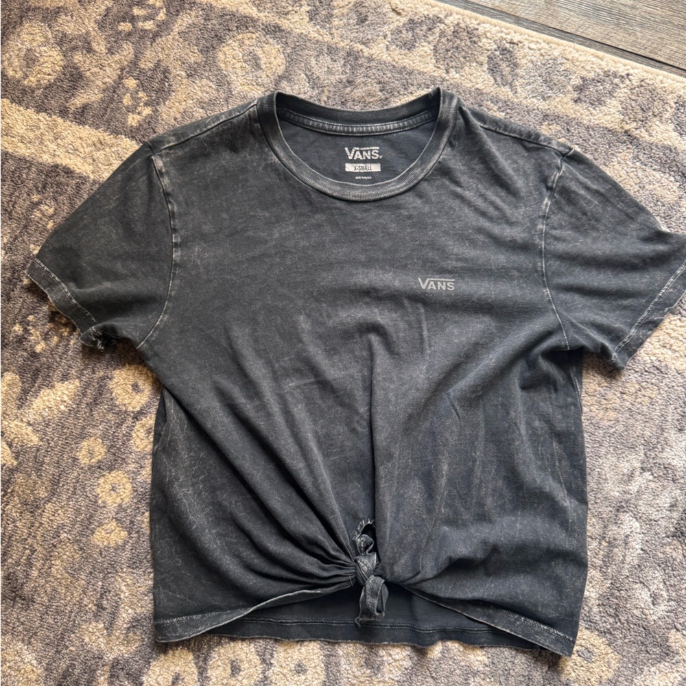 Vans Charcoal Tie-Front Tee